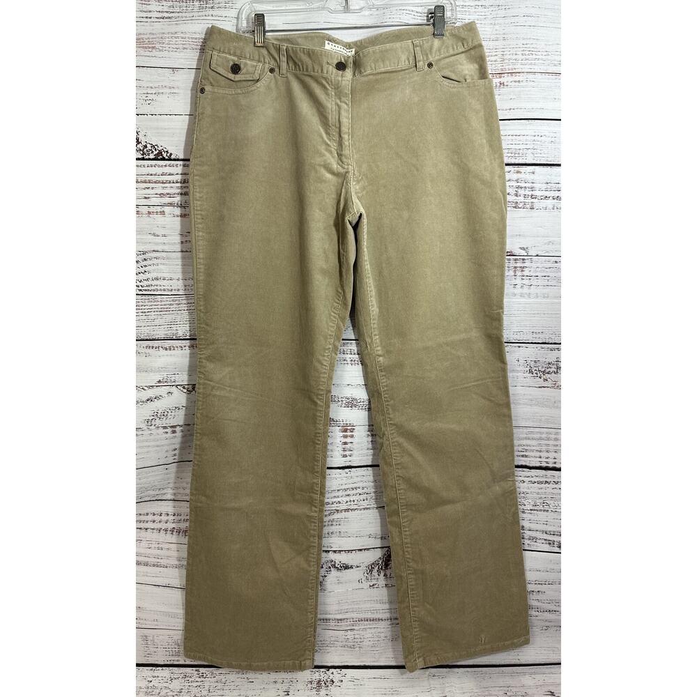 Crazy Horse Womens Flap Pockets Tan Corduroy Pants size 14
